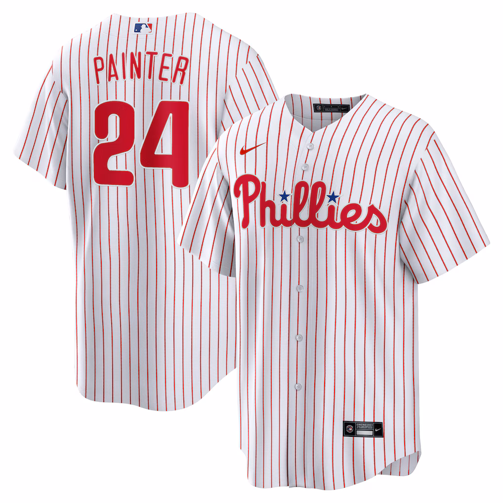 Men's Philadelphia Phillies Andrew Painter Nike White Home Replica Jersey - Jersey
