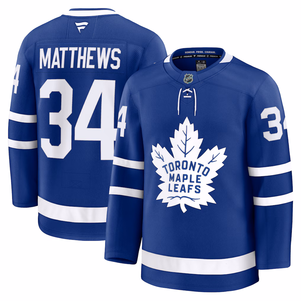 Men's Toronto Maple Leafs Auston Matthews Fanatics Blue Home Premium Jersey - Jersey