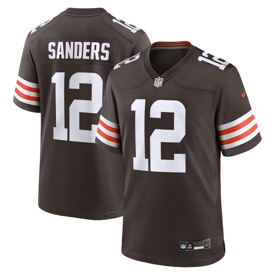 Men's Cleveland Browns Shedeur Sanders Nike Brown 2025 NFL Draft Game Jersey - Jersey