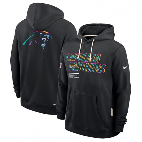Men's Carolina Panthers Black 2025 Crucial Catch Dri-FIT Hoodie - Jersey