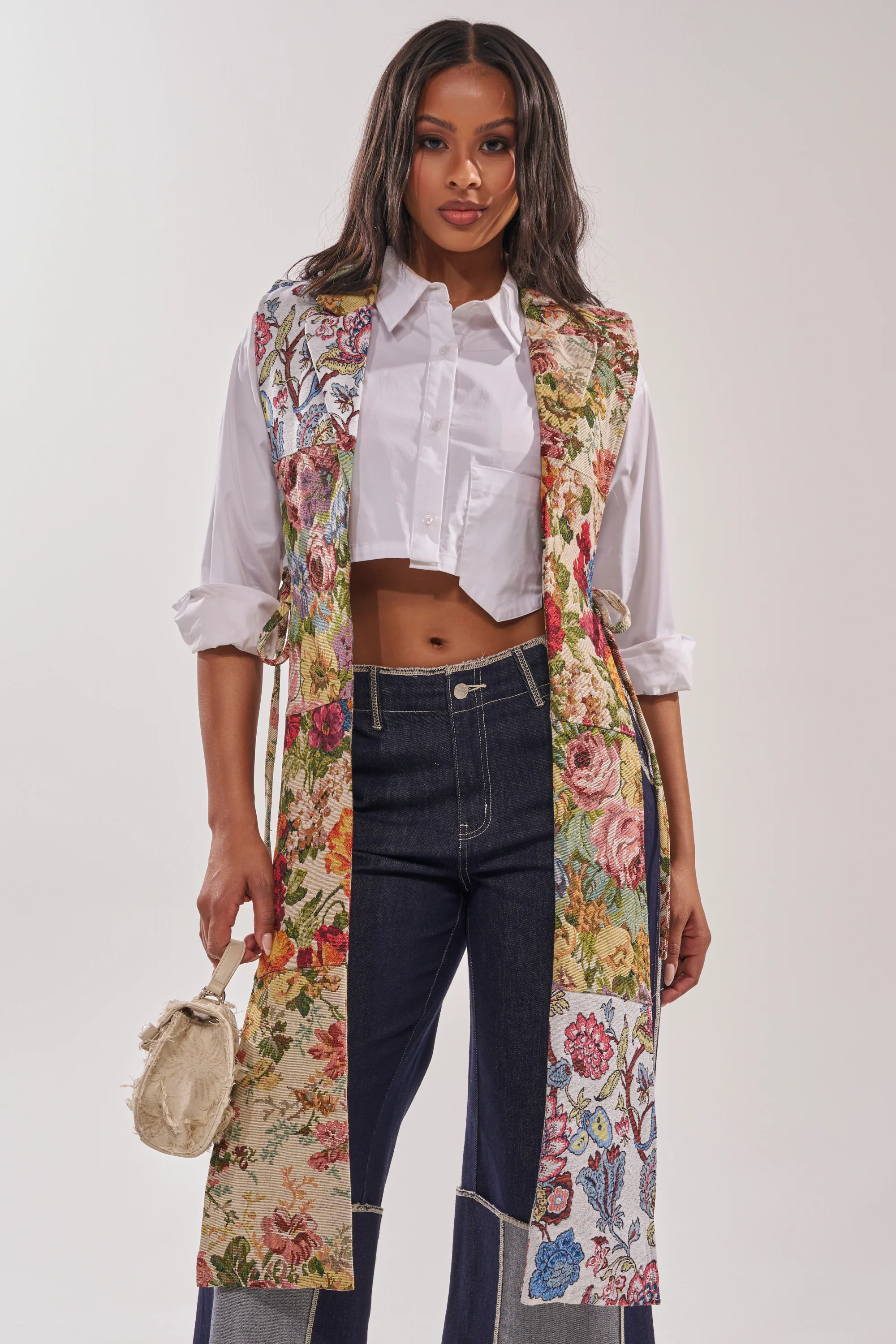 HONEY HONEY SPLIT VEST IN TAPESTRY - Akira Wear