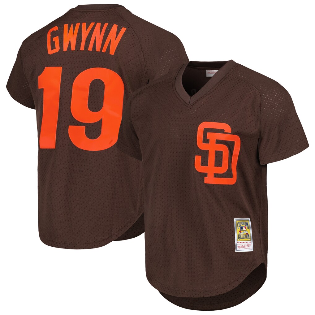 Men's San Diego Padres Tony Gwynn Mitchell & Ness Brown Authentic Batting Practice Jersey - Jersey