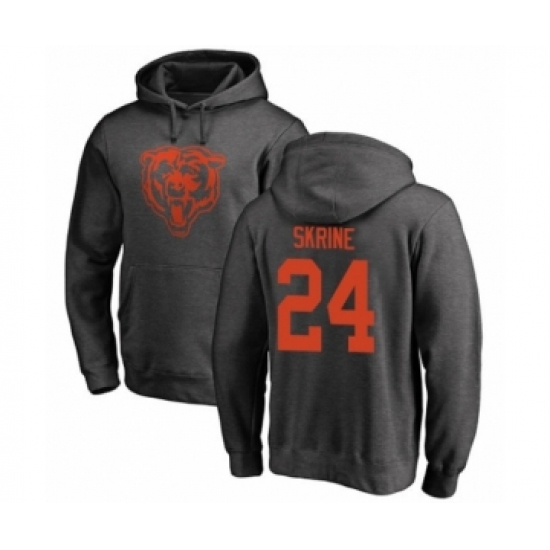 Football Chicago Bears #24 Buster Skrine Ash One Color Pullover Hoodie - Jersey