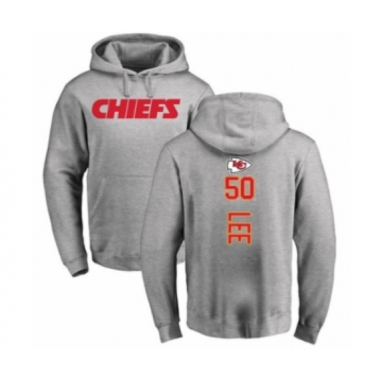 Football Kansas City Chiefs #50 Darron Lee Ash Backer Pullover Hoodie - Jersey