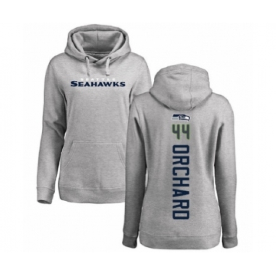 Football Women's Seattle Seahawks #44 Nate Orchard Ash Backer Pullover Hoodie - Jersey