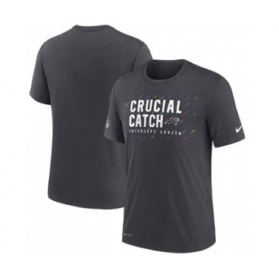 Men's Carolina Panthers Charcoal 2021 Crucial Catch Performance T-Shirt - Jersey