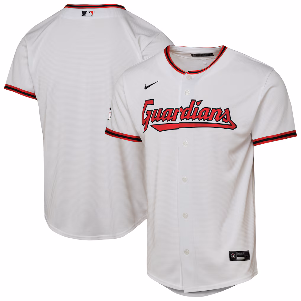 Youth Cleveland Guardians Nike White Home Stadium Jersey - Jersey