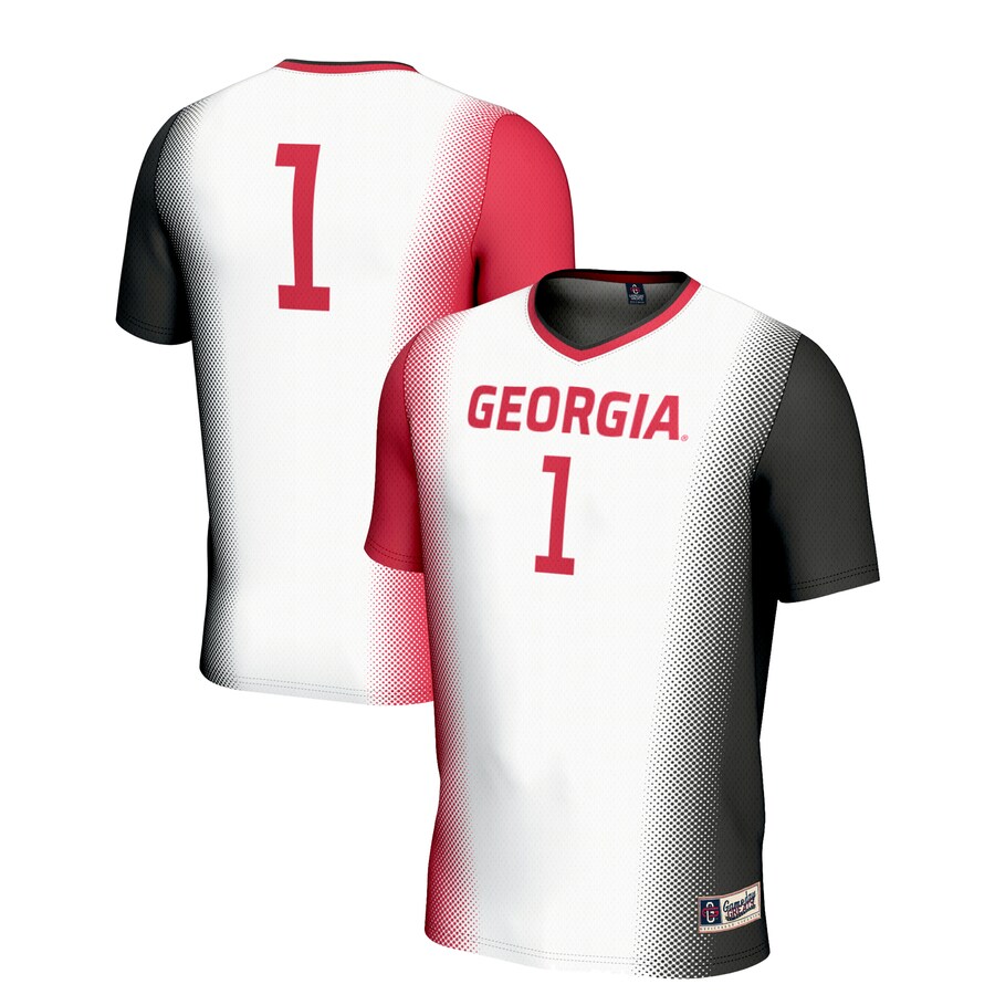Youth GameDay Greats #1 White Georgia Bulldogs Women's Soccer Lightweight Fashion Jersey - Jersey
