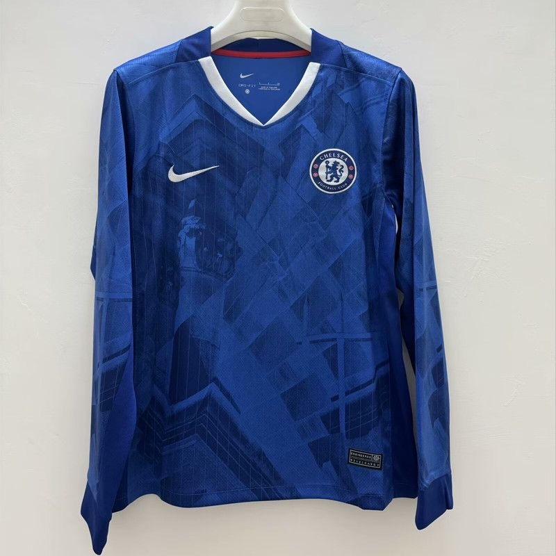 Chelsea Football Jersey Home Long Sleeve Custom Shirt 2025/26 - Jersey