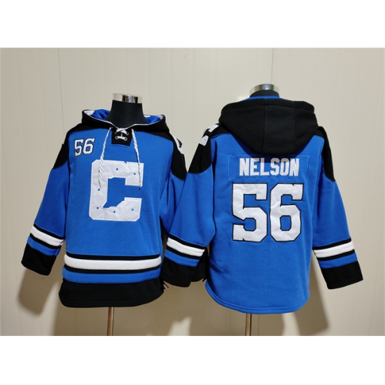 Men's Indianapolis Colts #56 Quenton Nelson Blue Ageless Must-Have Lace-Up Pullover Hoodie - Jersey