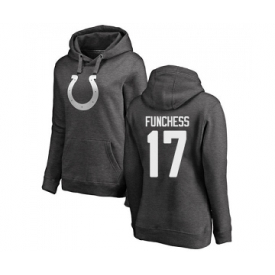 Football Women's Indianapolis Colts #17 Devin Funchess Ash One Color Pullover Hoodie - Jersey