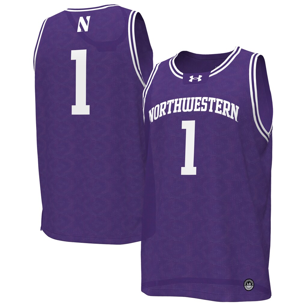 Men's Under Armour #1 Purple Northwestern Wildcats Replica Basketball Jersey - Jersey