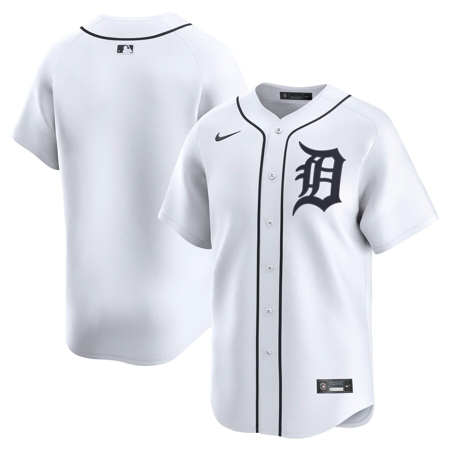 Men's Detroit Tigers Nike White Home Limited Jersey - Jersey