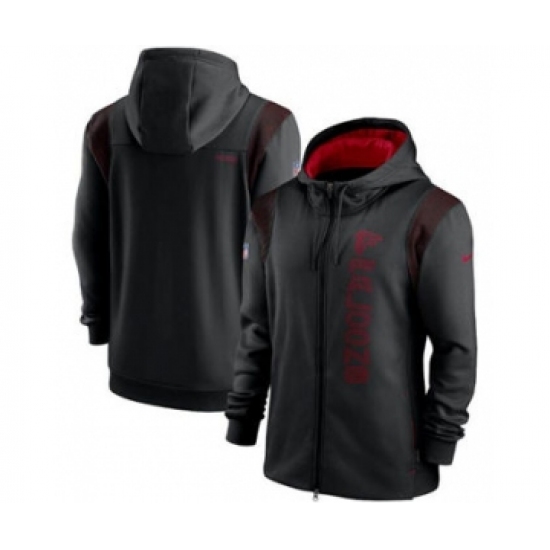 Men's Atlanta Falcons 2021 Black Sideline Team Performance Full-Zip Hoodie - Jersey