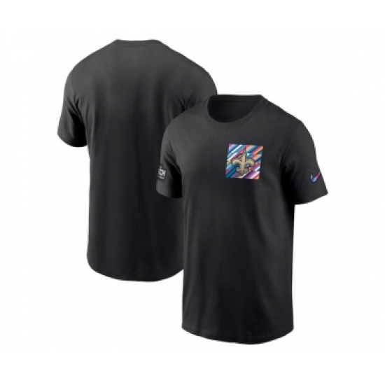 Men's New Orleans Saints Black 2023 Crucial Catch Sideline Tri-Blend T-Shirt - Jersey