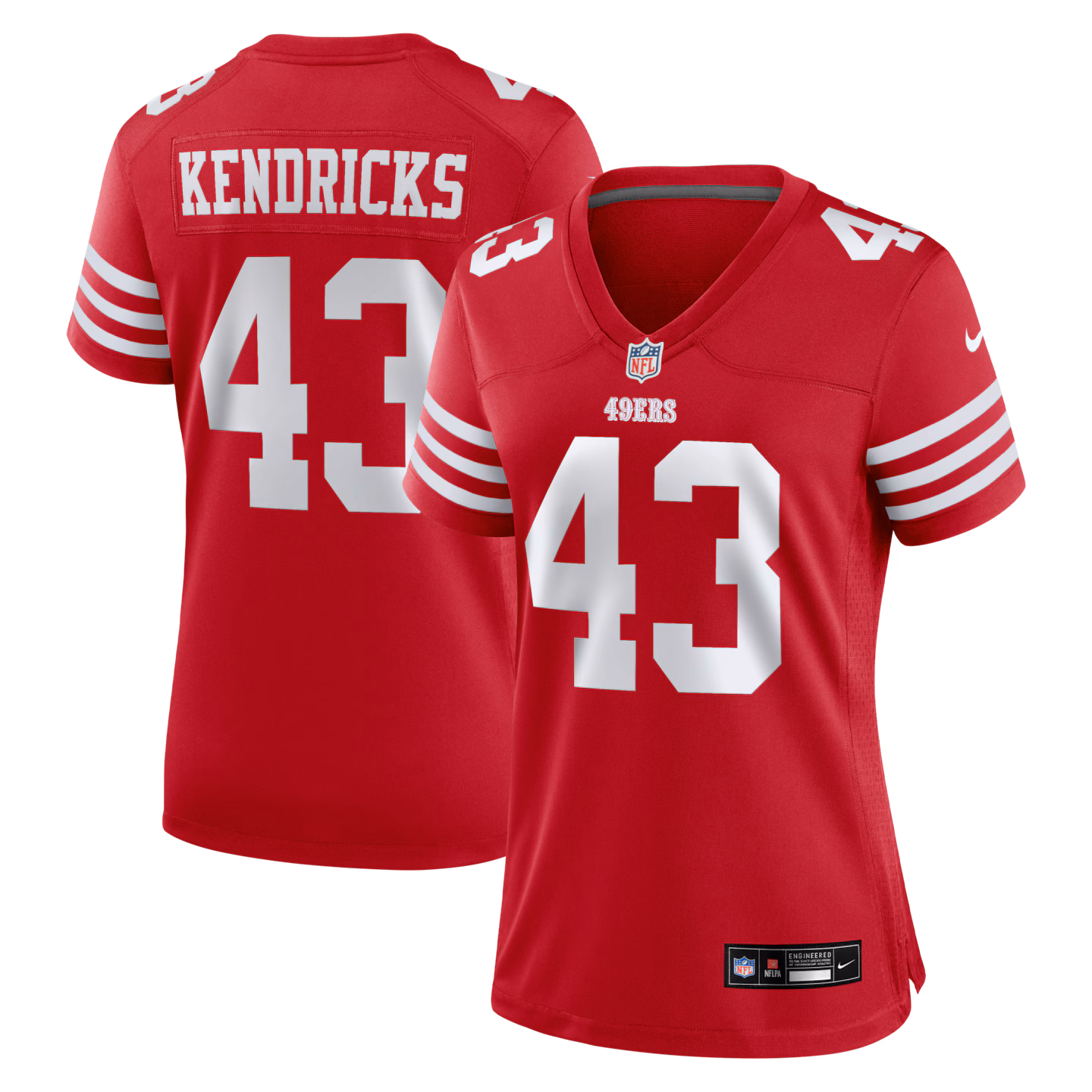 Women's San Francisco 49ers Eric Kendricks Nike Scarlet Game Jersey - Jersey