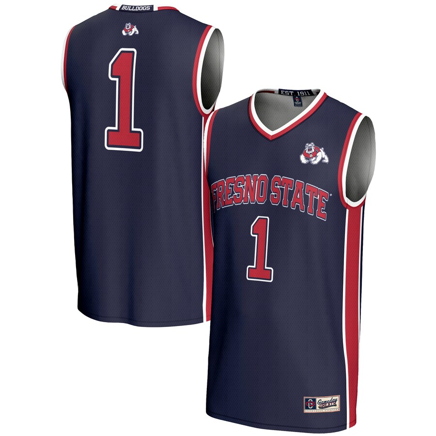 Youth GameDay Greats #1 Navy Fresno State Bulldogs Lightweight Basketball Jersey - Jersey