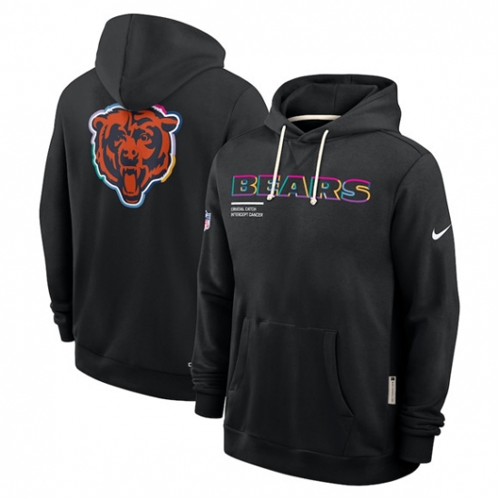 Men's Chicago Bears Black 2025 Crucial Catch Dri-FIT Hoodie - Jersey