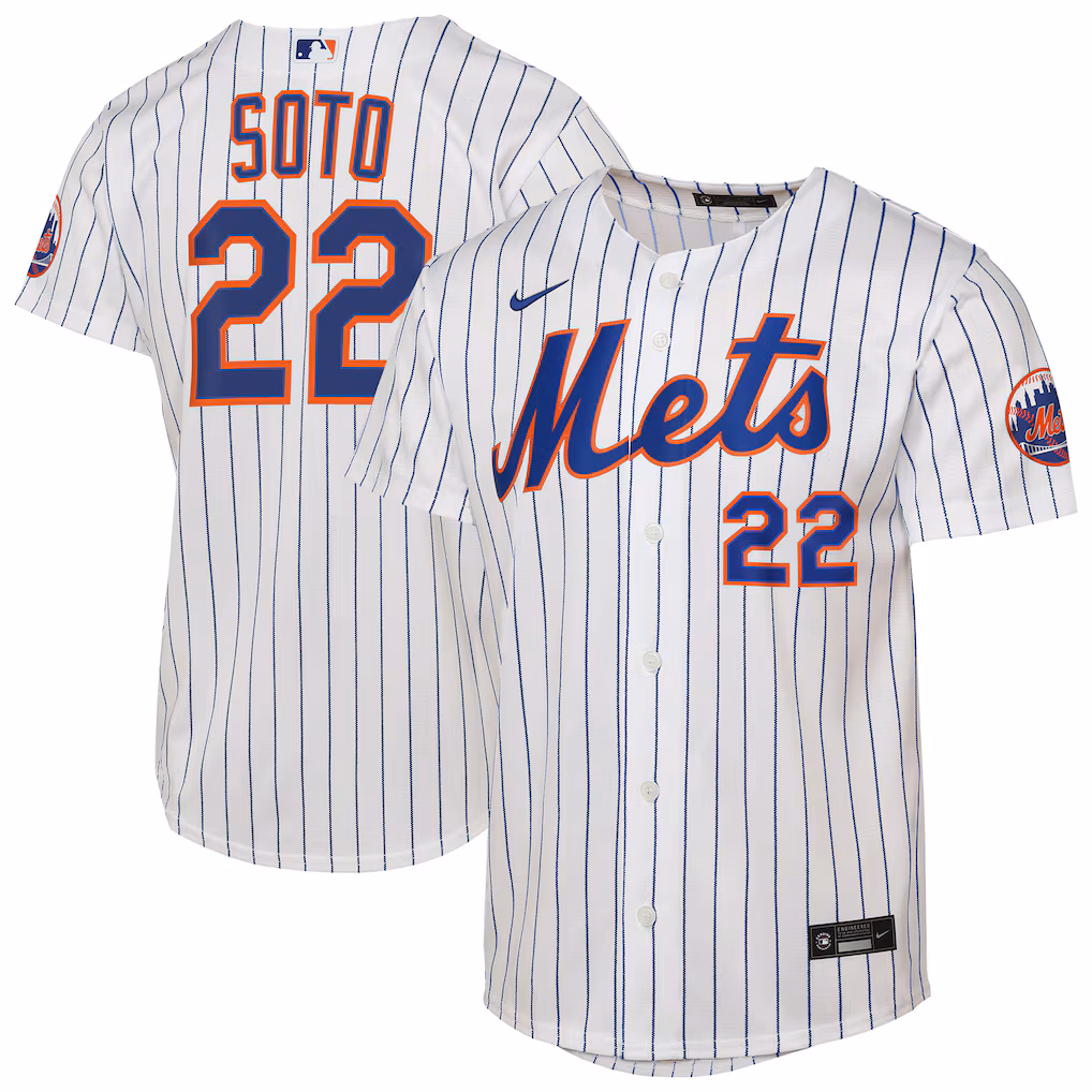 Youth New York Mets Juan Soto Nike White Home Stadium Player Jersey - Jersey