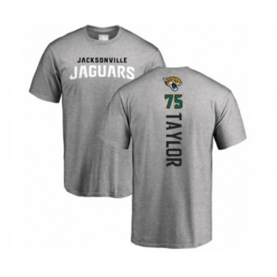 Football Jacksonville Jaguars #75 Jawaan Taylor Ash Backer T-Shirt - Jersey