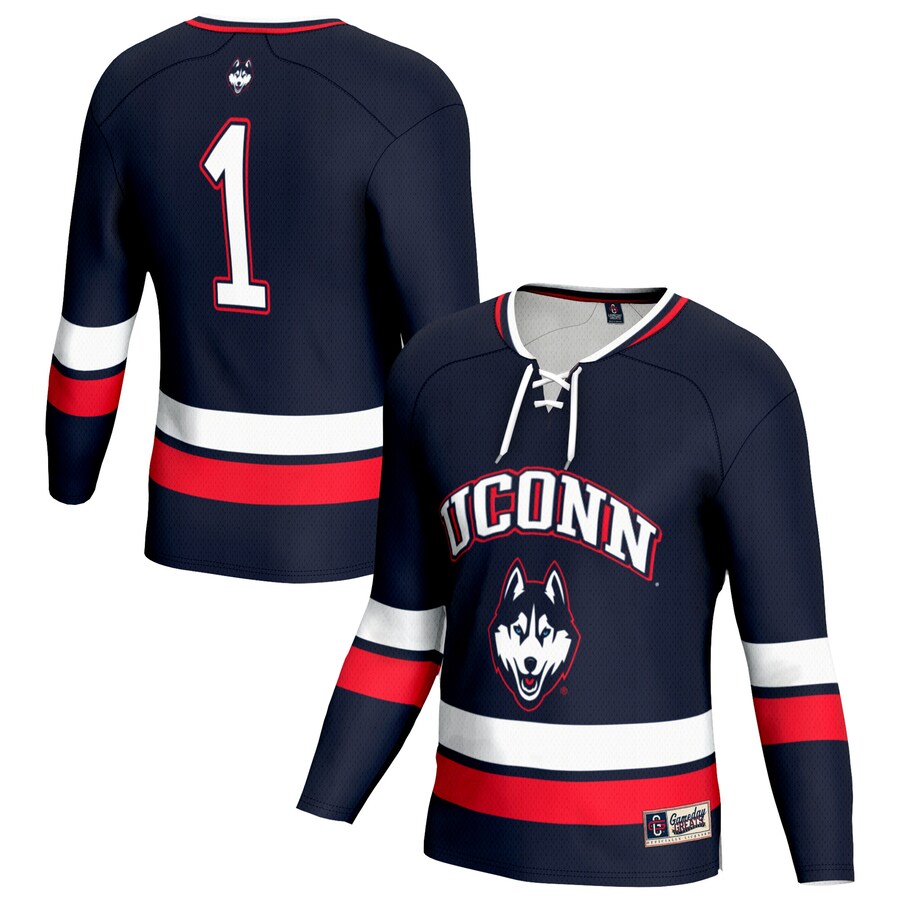 Unisex GameDay Greats  Navy UConn Huskies Lightweight Women's Hockey Team Fashion Jersey - Jersey