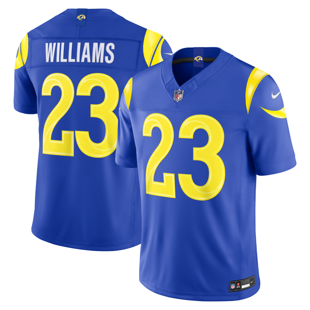 Men's Los Angeles Rams Kyren Williams Nike Royal Vapor F.U.S.E. Sewn Down Limited Jersey - Jersey
