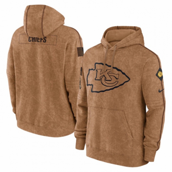 Men's Kansas City Chiefs Nike Brown 2023 Salute To Service Club Pullover Hoodie - Jersey