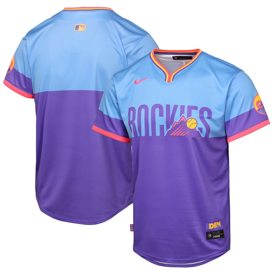 Youth Colorado Rockies Nike Purple/Light Blue 2025 City Connect Limited Jersey - Jersey