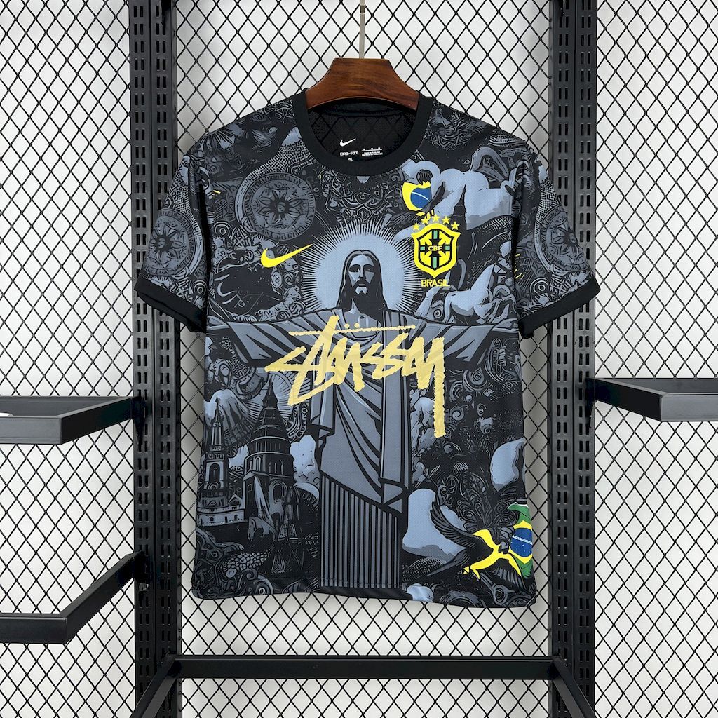 Brazil Soccer Jersey Jesus Custom Shirt 2024 - Jersey