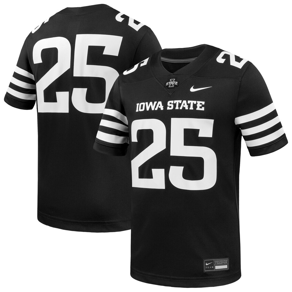 Men's Nike #1 Black Iowa State Cyclones Alternate Game Football Jersey - Jersey