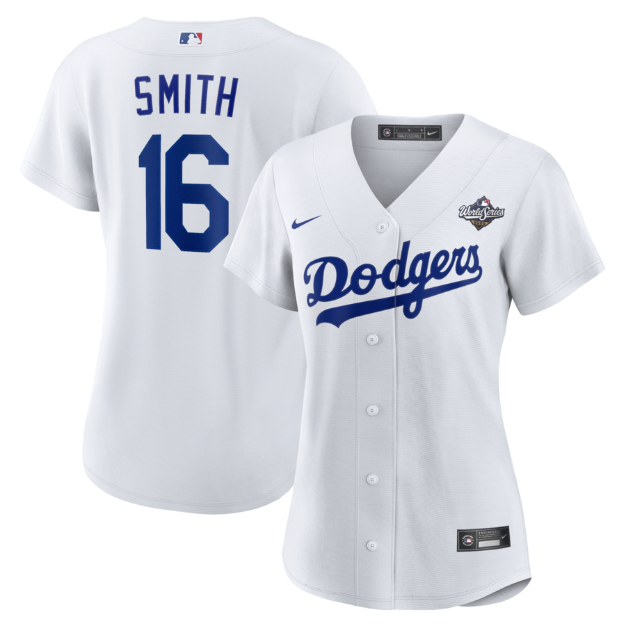 Women's Los Angeles Dodgers Will Smith Nike White 2025 World Series Home Replica Player Jersey - Jersey