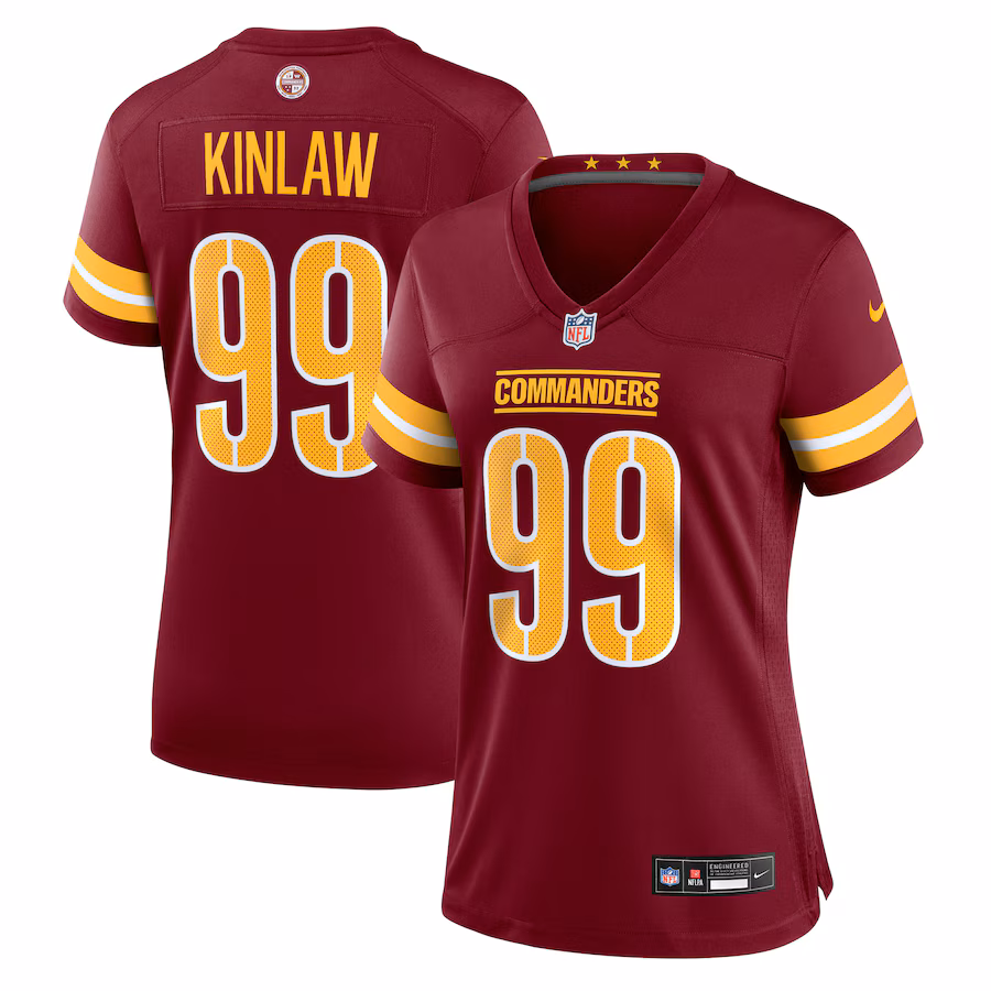 Women's Washington Commanders Javon Kinlaw Nike Burgundy Team Game Jersey - Jersey