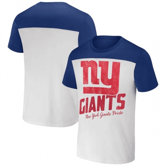 Men's New York Giants Cream Royal X Darius Rucker Collection Colorblocked T Shirt - Jersey
