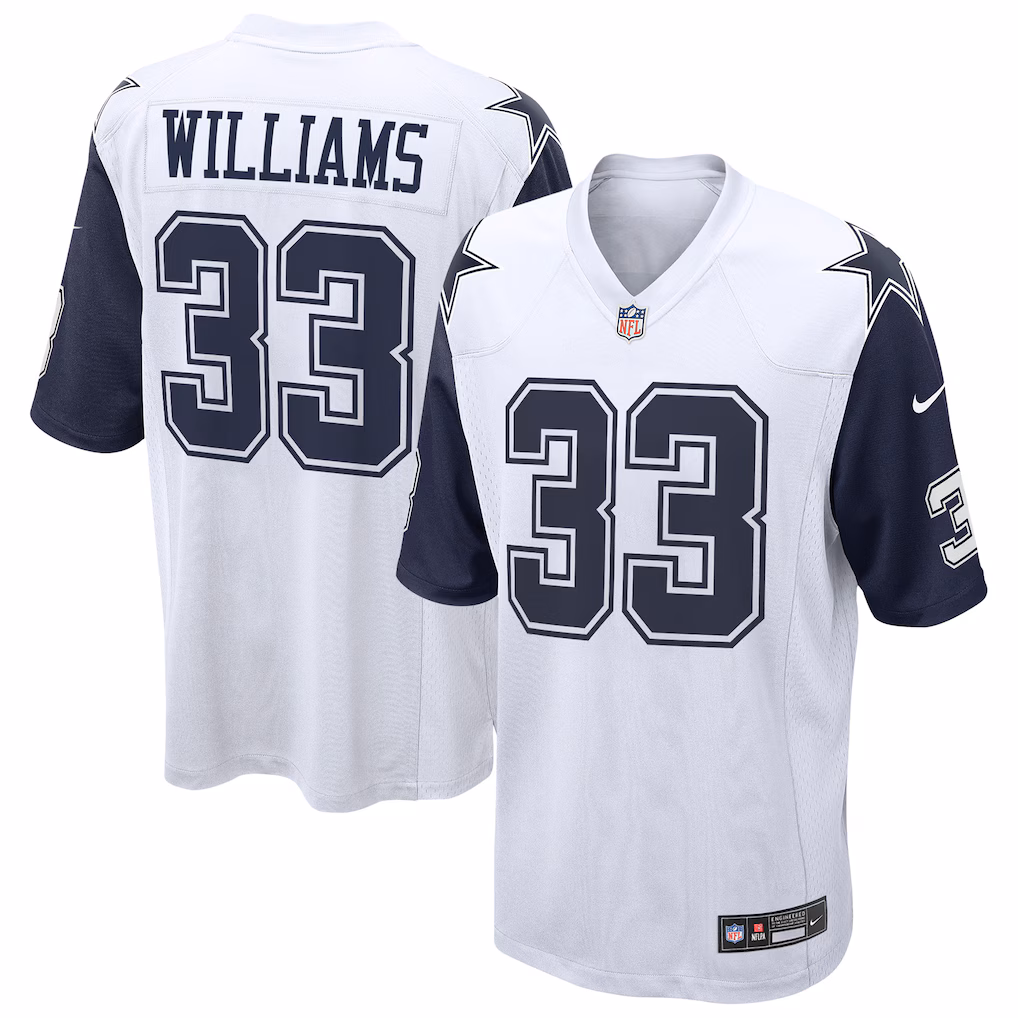 Men's Dallas Cowboys Javonte Williams Nike White Alternate Game Jersey - Jersey