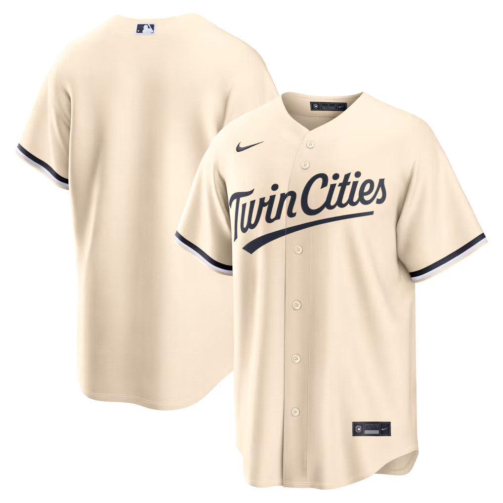 Men's Minnesota Twins Nike Cream Alternate Replica Jersey - Jersey