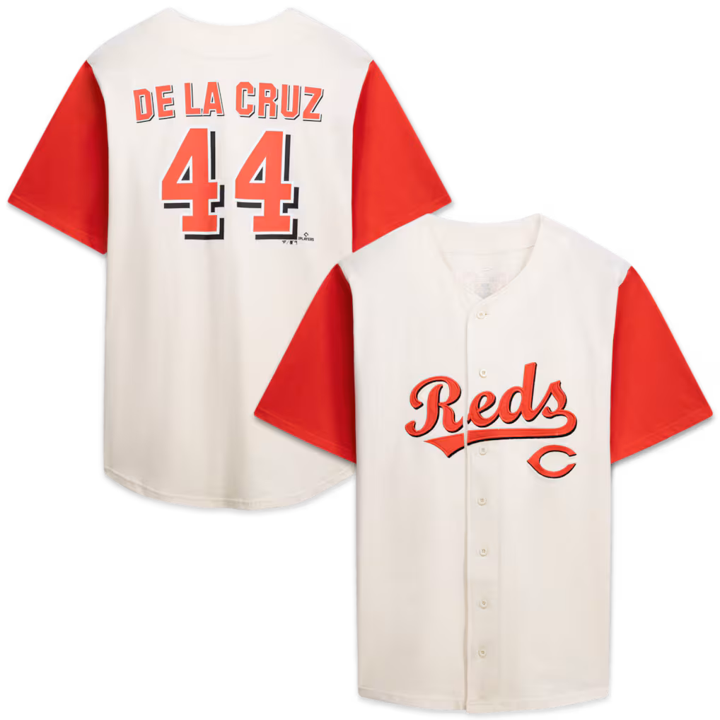Men's Cincinnati Reds Profile Cream/Red Big & Tall Two-Color Fashion Jersey - Jersey