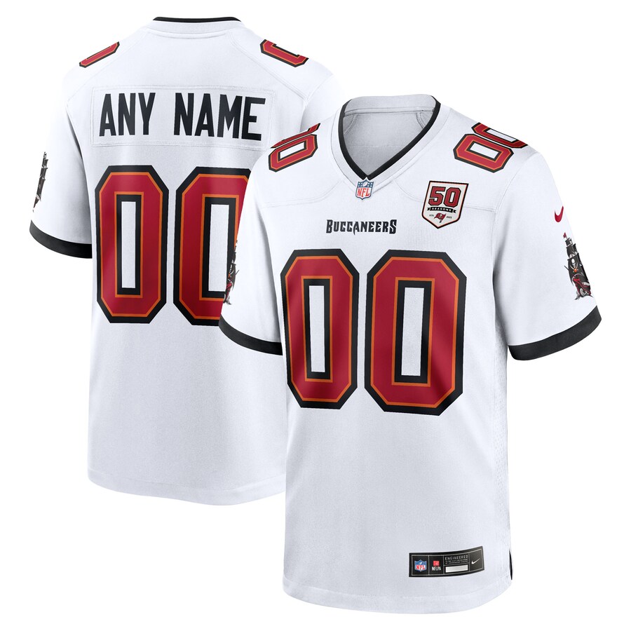 Men's Tampa Bay Buccaneers Nike White 50th Season Custom Game Jersey - Jersey