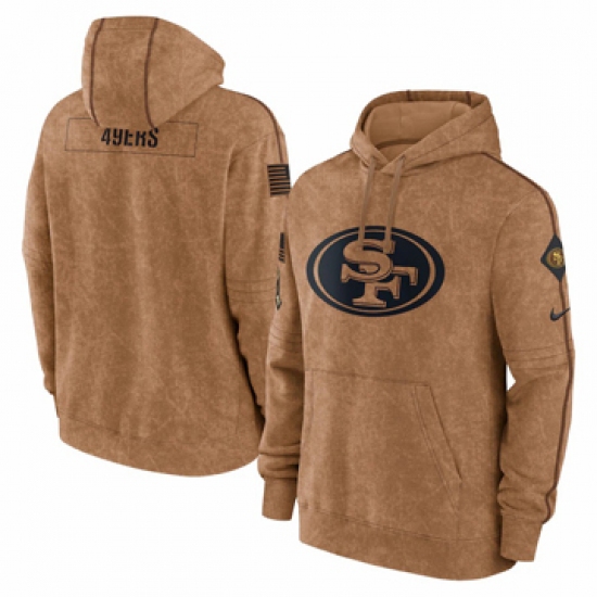 Men's San Francisco 49ers Nike Brown 2023 Salute To Service Club Pullover Hoodie - Jersey