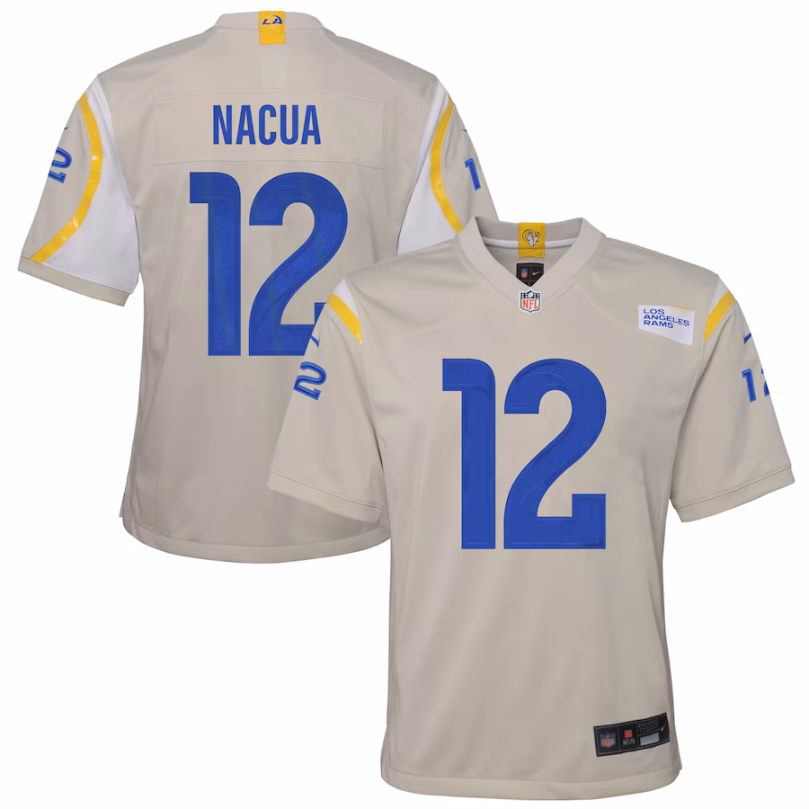 Youth Los Angeles Rams Puka Nacua Nike Cream Game Jersey - Jersey