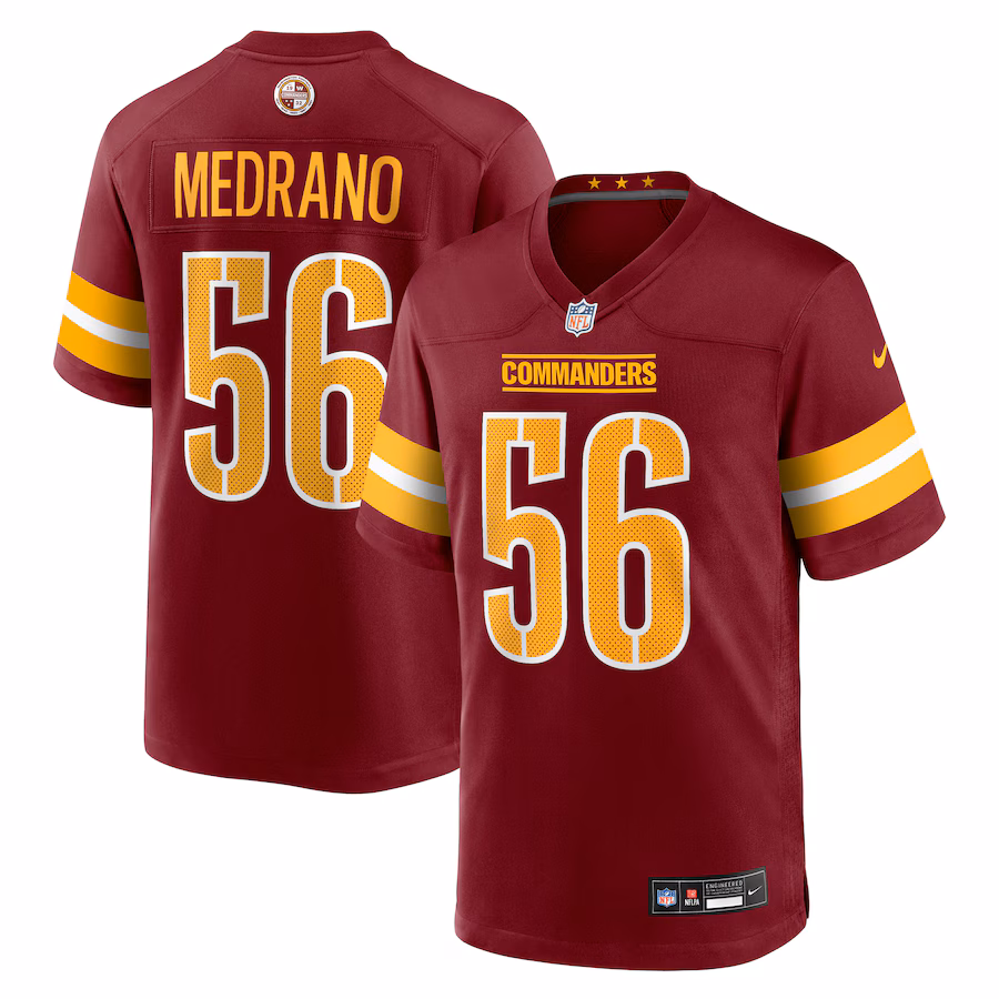 Men's Washington Commanders Kain Medrano Nike Burgundy Team Game Jersey - Jersey