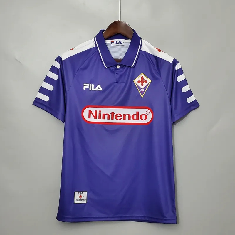 Fiorentina Retro Soccer Jersey Home Custom Shirt 1998/99 - Jersey