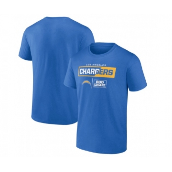Men's Los Angeles Chargers Light Blue x Bud Light T-Shirt - Jersey