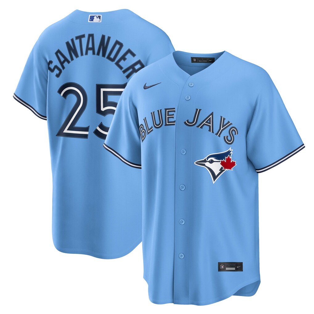 Men's Toronto Blue Jays Anthony Santander Nike Light Blue Alternate Replica Jersey - Jersey