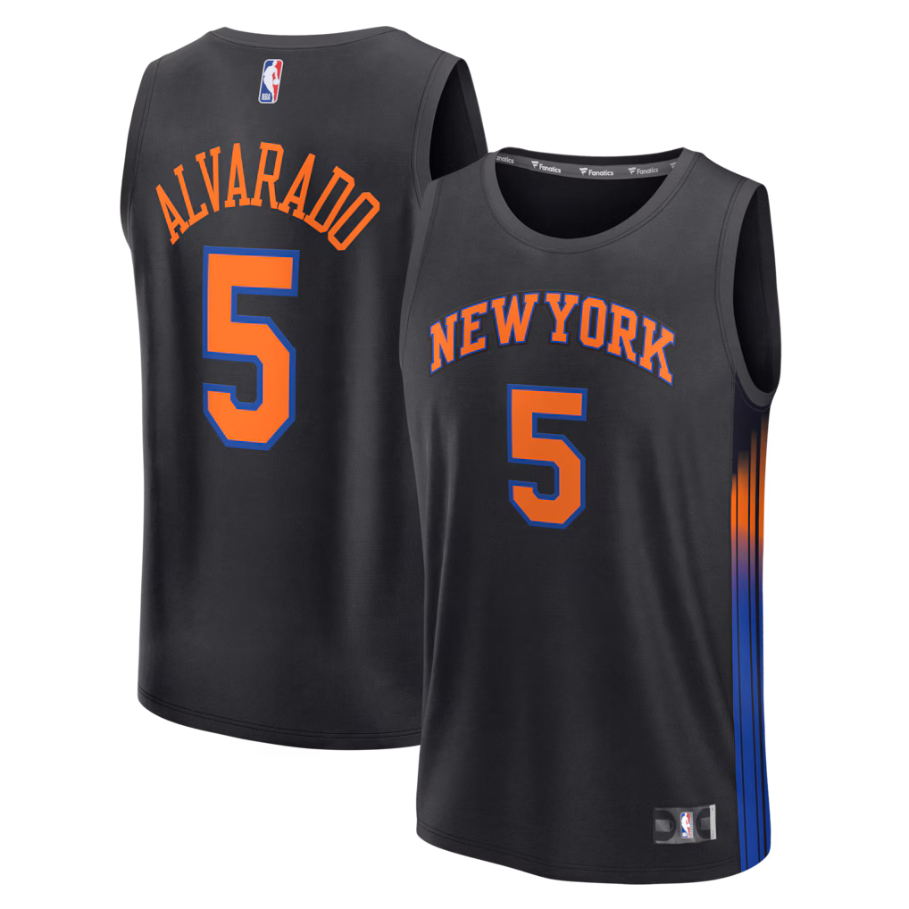 Men's New York Knicks Jose Alvarado Fanatics Black Fast Break Replica Jersey - Statement Edition - Jersey