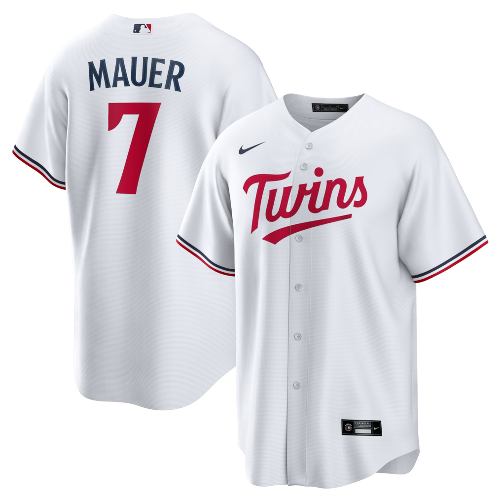 Men's Minnesota Twins Joe Mauer Nike White Home Retired Player Replica Jersey - Jersey