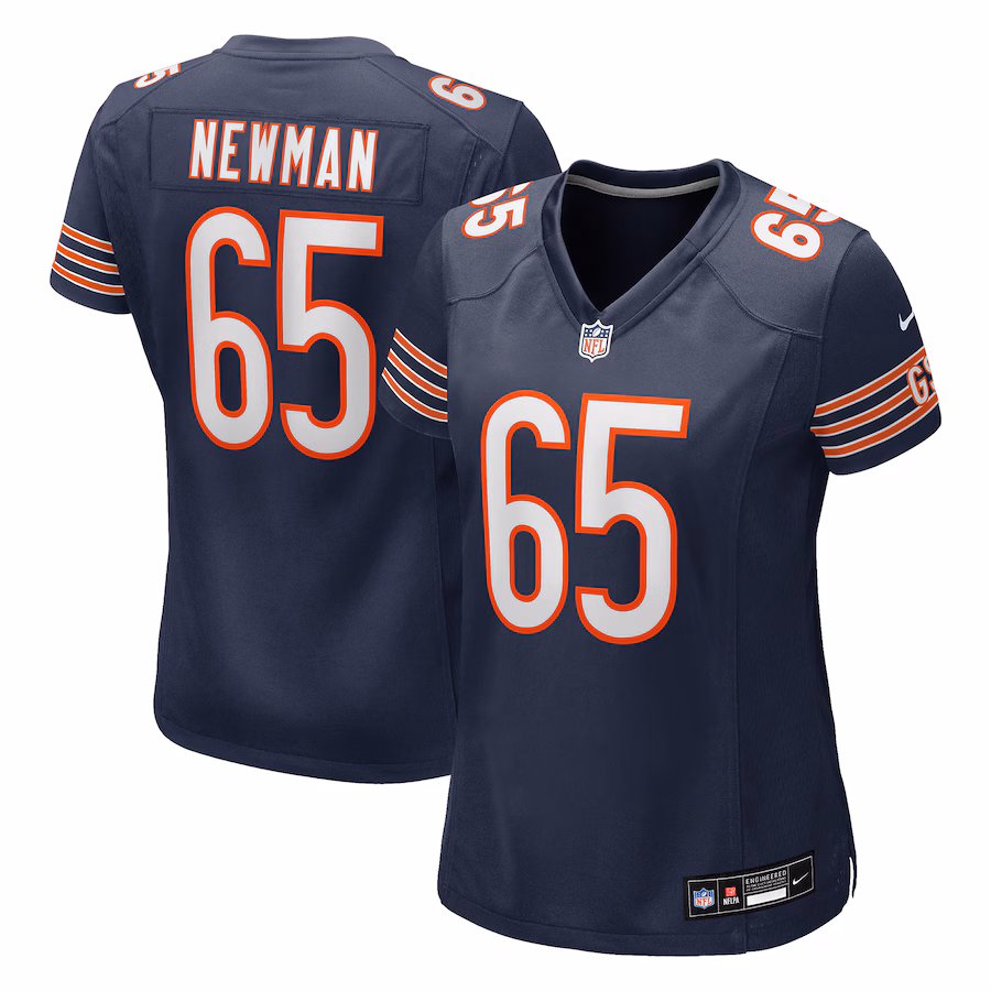 Women's Chicago Bears Luke Newman Nike Navy Team Game Jersey - Jersey