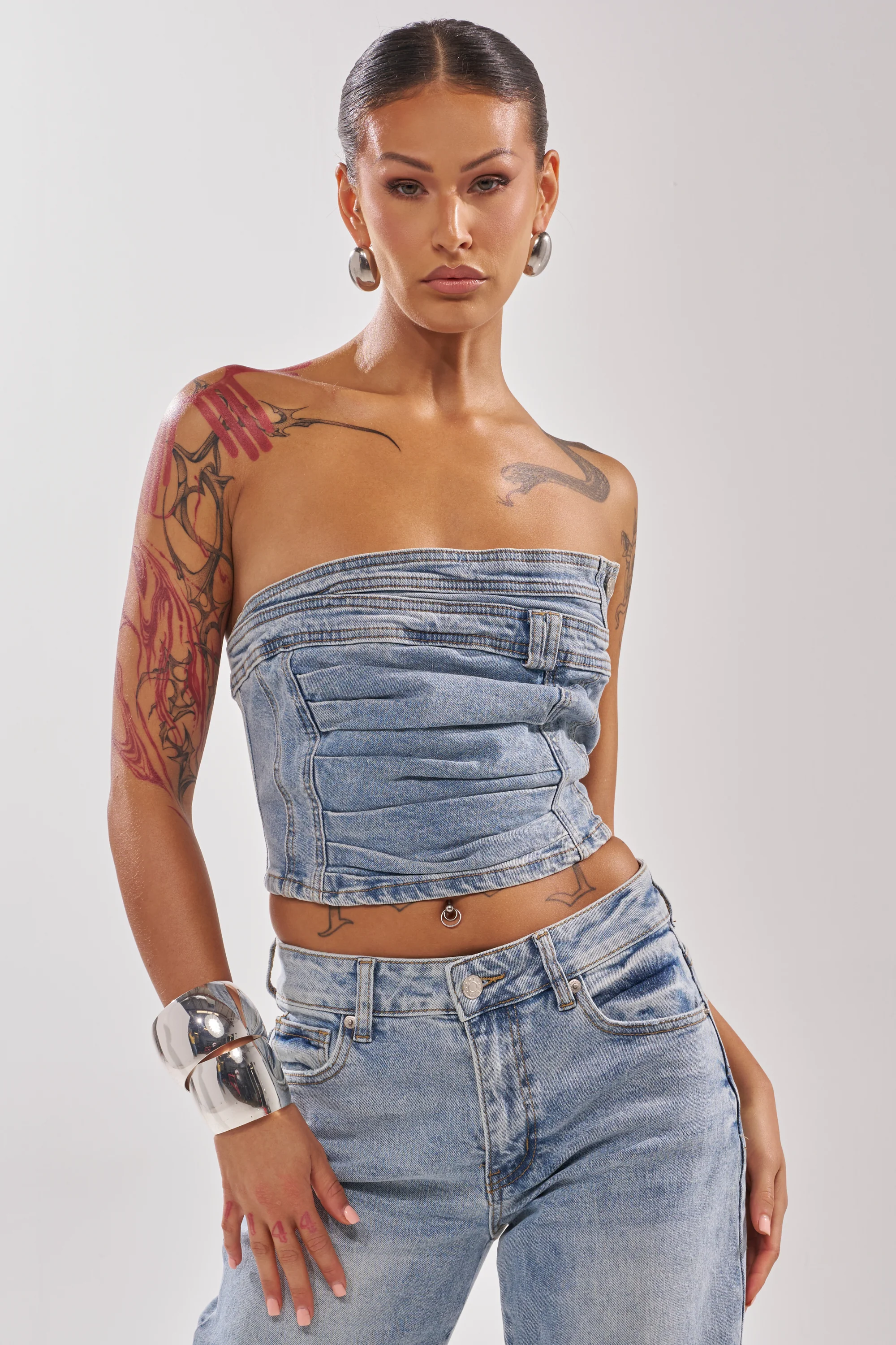 ON YOUR MIND DENIM CORSET - Akira Wear