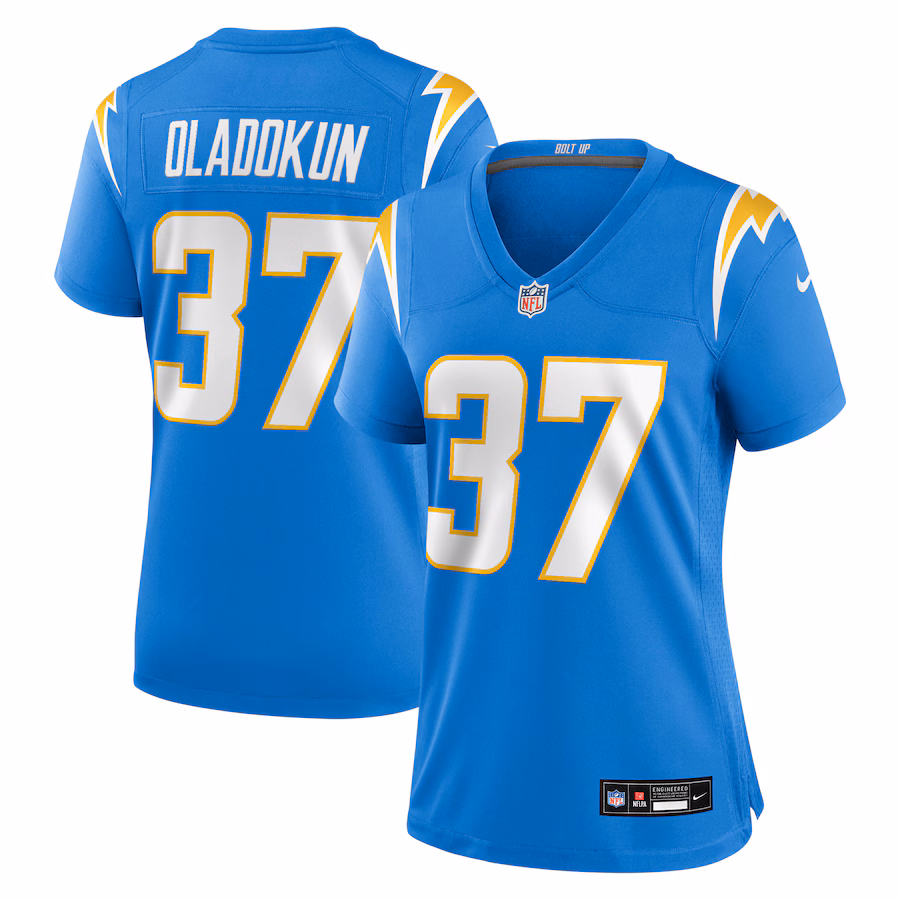Women's Los Angeles Chargers Jordan Oladokun Nike Powder Blue Team Game Jersey - Jersey