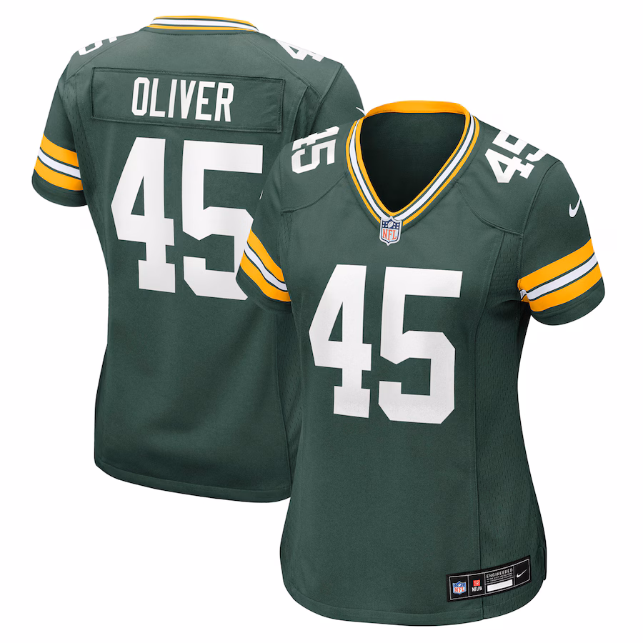 Women's Green Bay Packers Collin Oliver Nike Green Team Game Jersey - Jersey