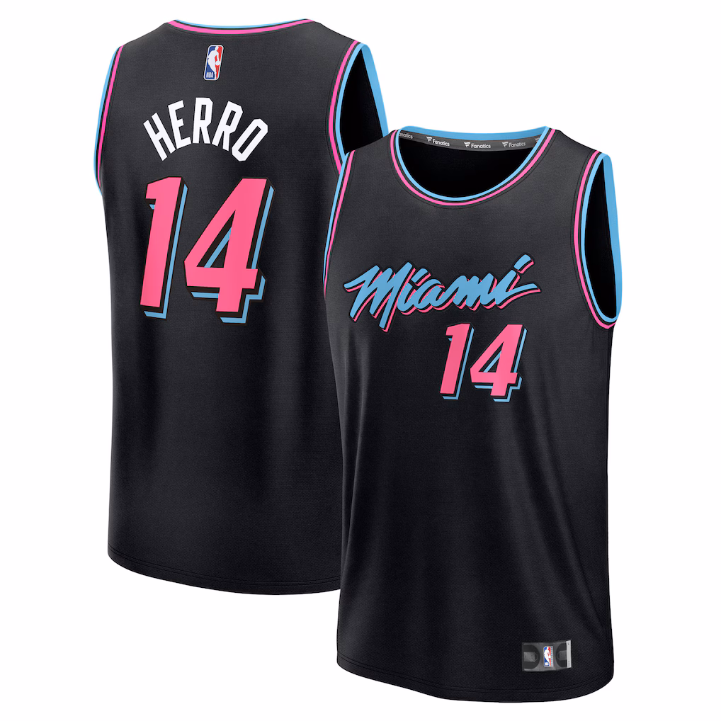 Youth Miami Heat Tyler Herro Fanatics Black 2025/26 City Edition Fast Break Jersey - Jersey